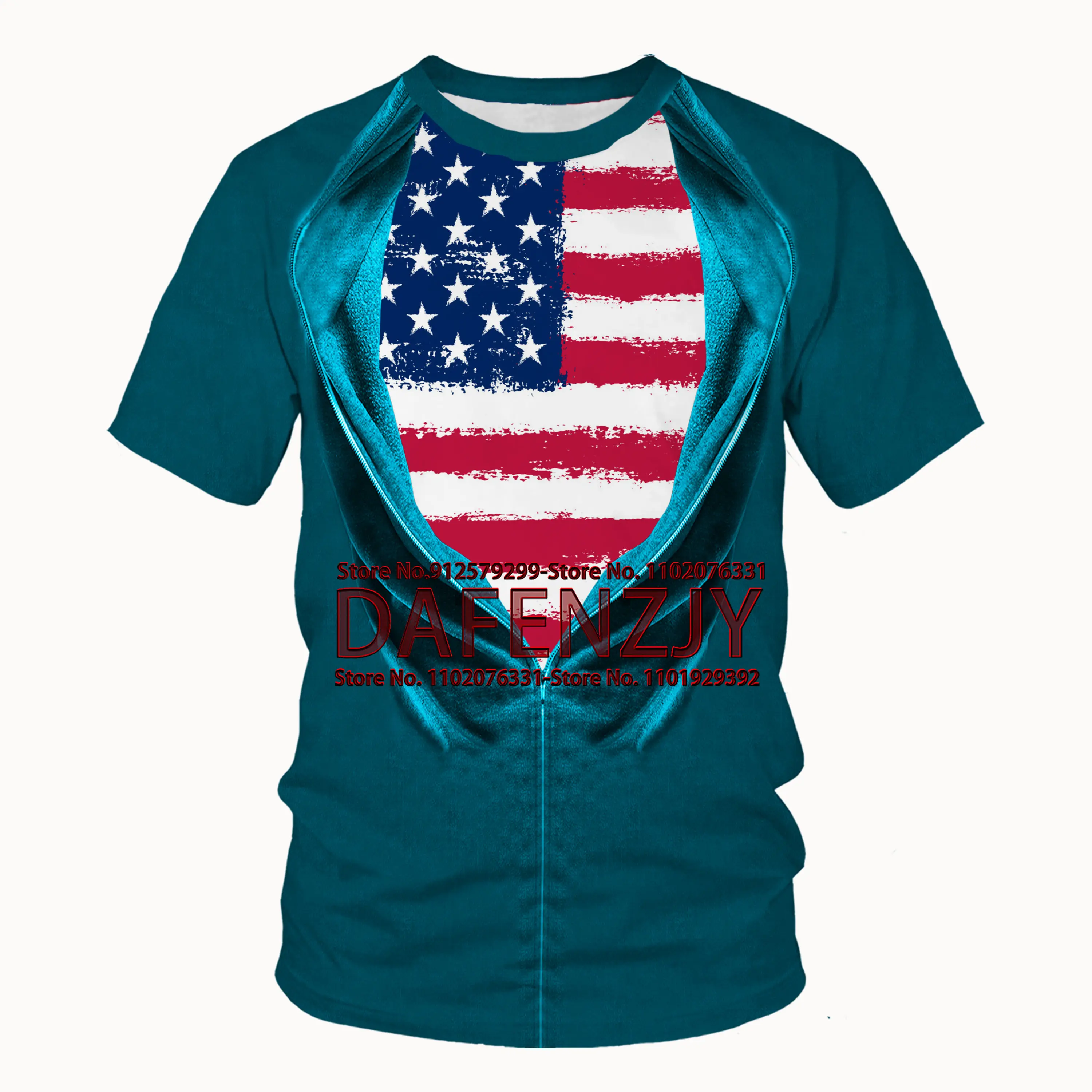 

Vintage America Flag 3d Print T-shirt Summer Personality Men T Shirt Street Casual Sports Pullover