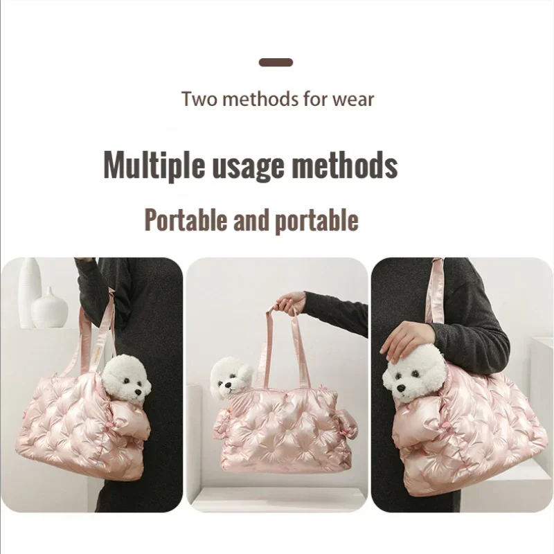 Japanese Bubble Bag for Dogs Pet Bag for Cats Wave Dot Cute One Shoulder for Traveling Warm Soft and Comfortable Cat Bag