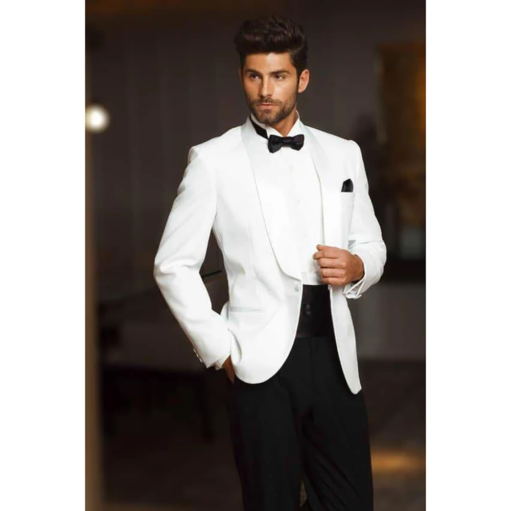 

Elegant Single Breasted Men Suit Two Pieces(Jacket+Pants) Lapel Outfits Chic Casual Party Prom Wedding Set