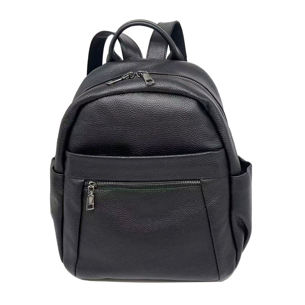 

Повседневный женский рюкзак из натуральной кожи, модная школьная сумка для девочек, черный дорожный рюкзак из воловьей кожи