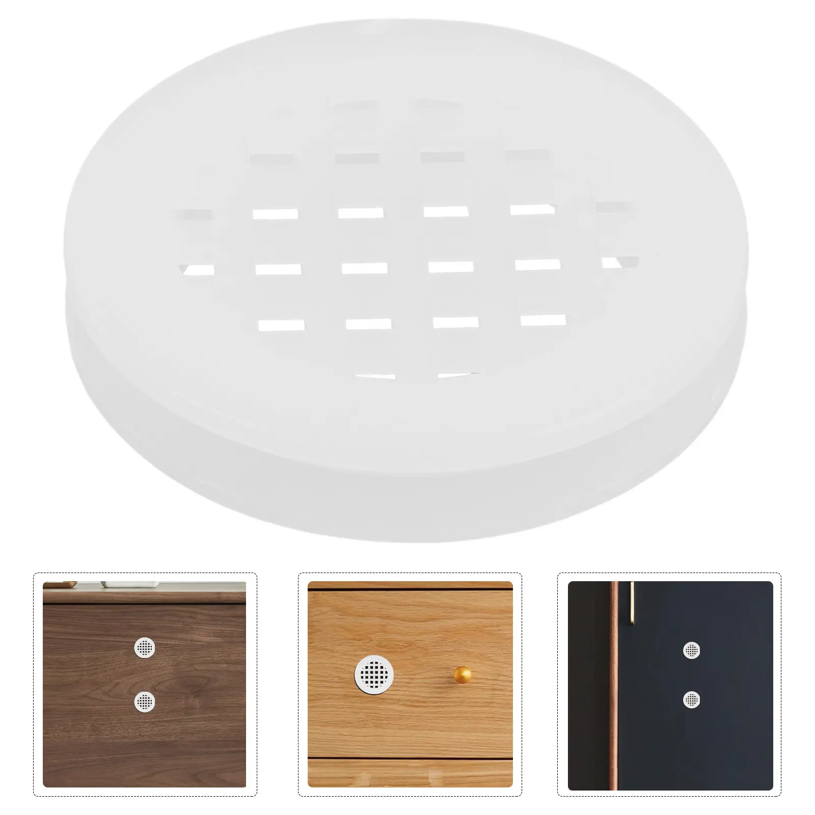 20Pcs Round Cabinet Vent Holes Plastic Air Vent Covers in Installation Breathable Ventilation for Wardrobe Shoe