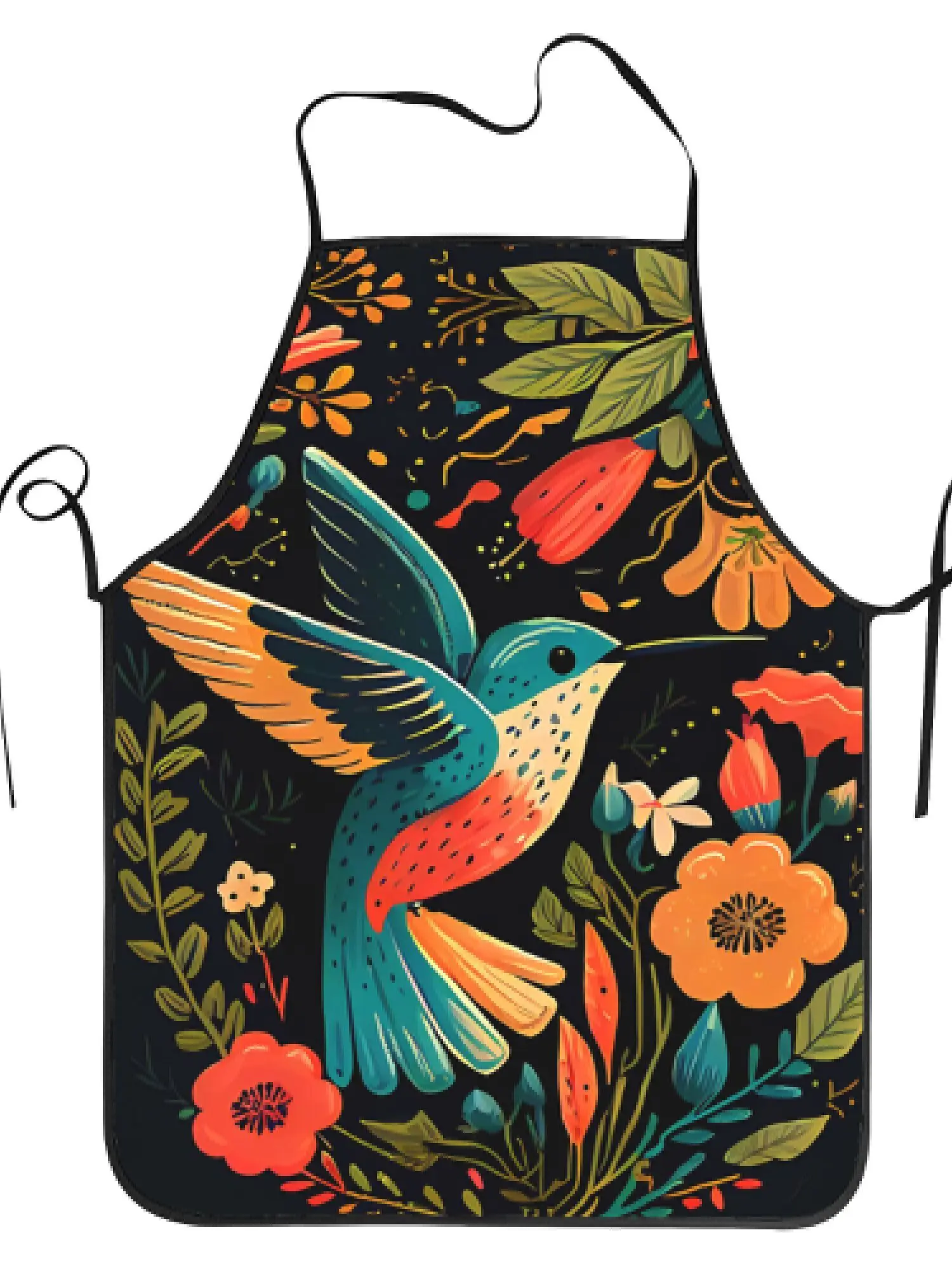 An apron with a bird pattern is suitable for handicrafts, ba