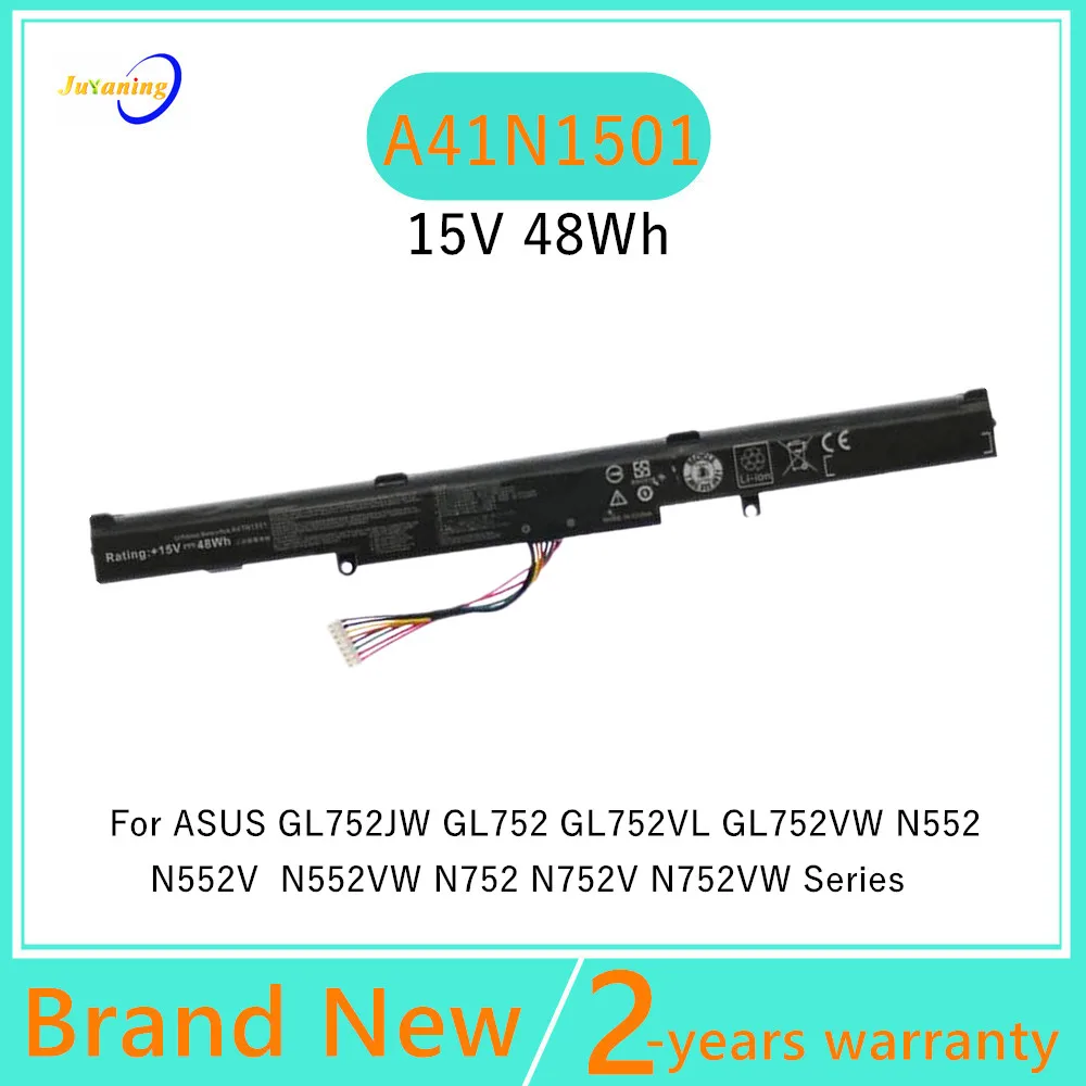 15V A41N1501 Laptop Battery For Asus A41LK9H GL752JW GL752 GL752VL GL752VW N552 N552V N552VW N752 N752V N752VW N752VX