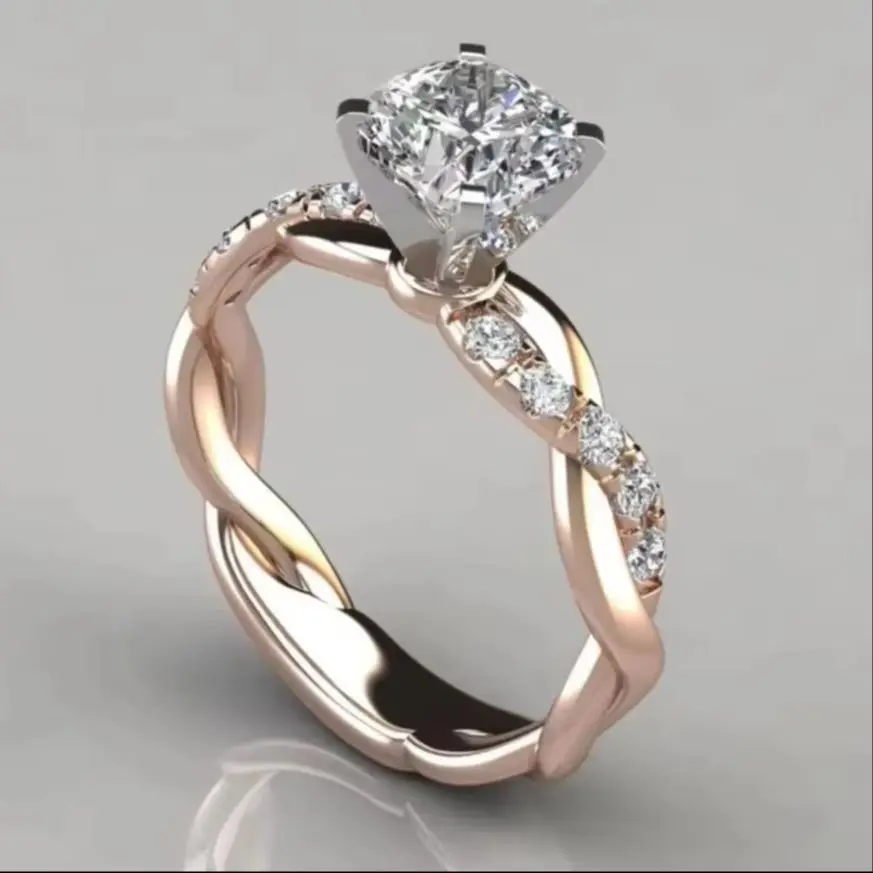 2026 Classic Matching Wedding Rings Female Women's Engagement Rings With Zircon Crystal Jewelry Accessories Wedding Day Gift