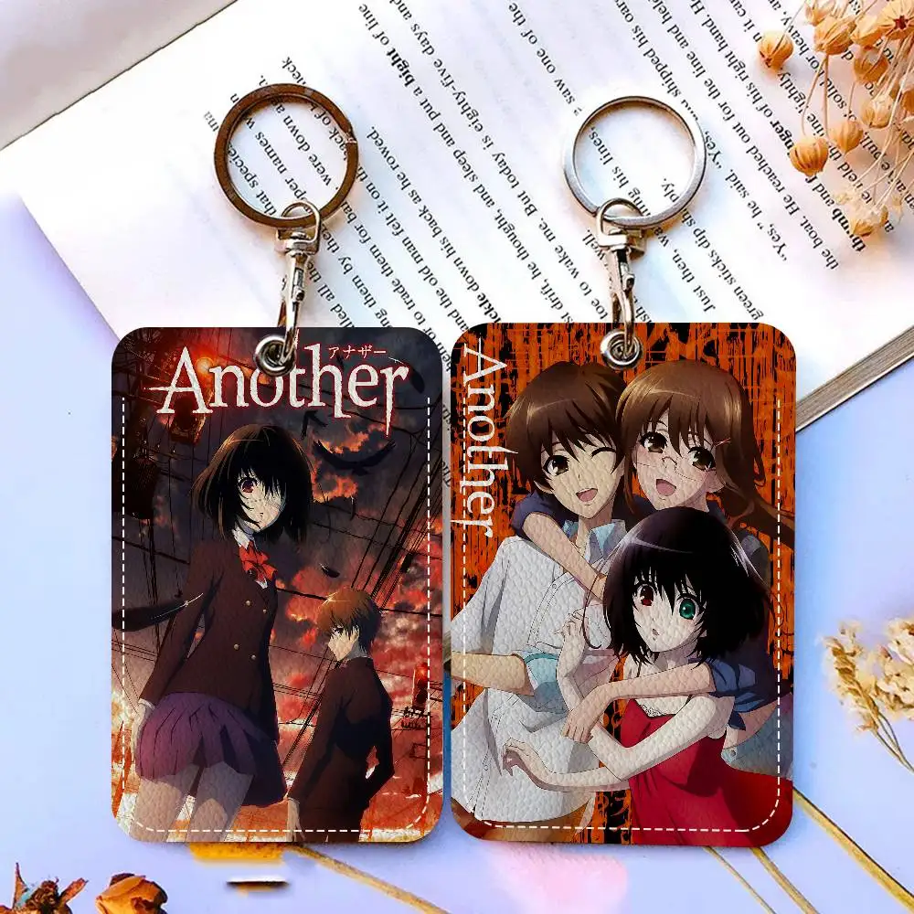 Horror Anime Another Badge Holder Keychain For Bank Business Work Card Holder Student Card Protective Case Bus Card