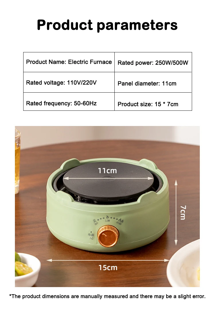 110V Electric Mini Coffee Heater Milk Tea Mocha Heating Stove Hot Plate Multifunctional Cooking Pot Oven Small Furnace Cooker