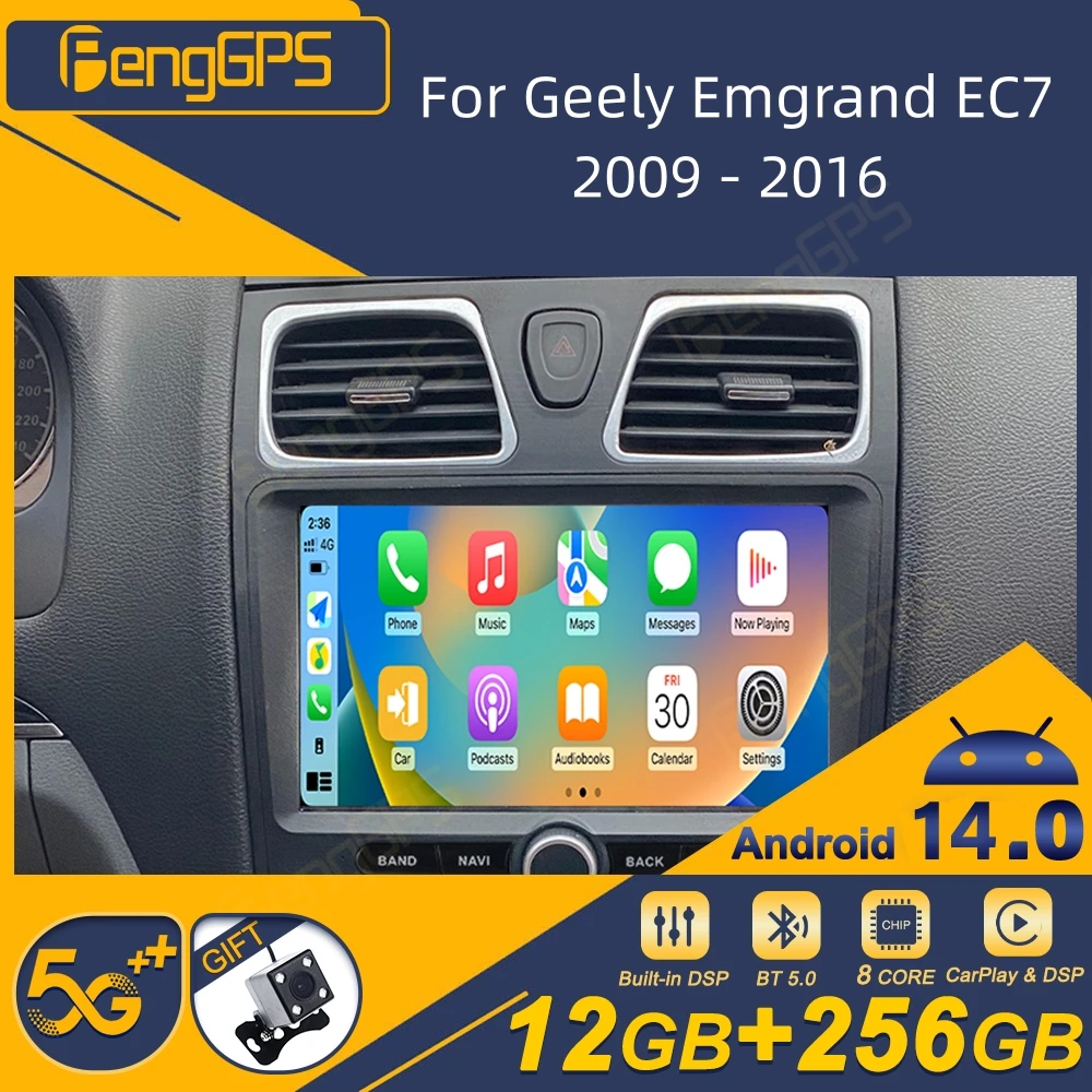 For Geely Emgrand EC7 1 2009 -2016 Android Car Radio Wireless Carplay Stereo Receiver Autoradio Multimedia Player GPS Navi Touch