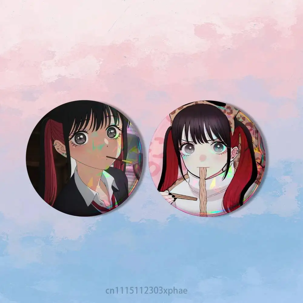 Nowa Sugaya D-Dress up Darling HD Print Round Lapel Pins Pretty Derby 2 piece set Round Display Brooches Brooch Badges