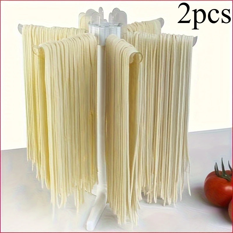 2 unidades, estante para pasta, estante colgante para secar fideos que ahorra espacio, para utensilios y suministros de cocina
