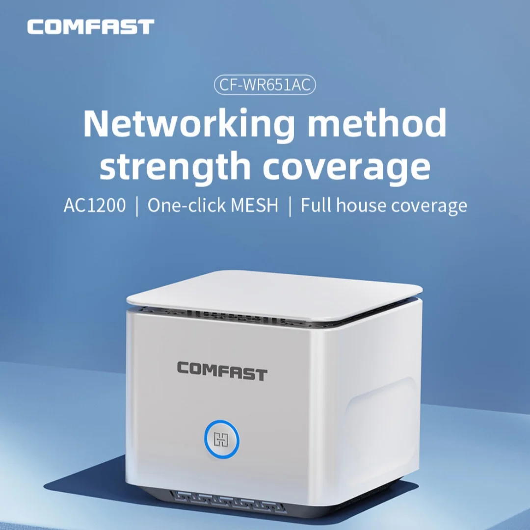 

COMFAST WiFi6 Беспроводной маршрутизатор MESH Двухдиапазонный всенаправленный сетчатый Wi-Fi-маршрутизатор 2,4 и 5G 1500 Мбит/с с одним удлинителем Gigabit WAN LAN