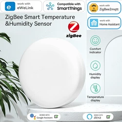 eWeLink App ZigBee Temperature Humidity Sensor Indoor Thermometer for SmartThings Zigbee2MQTT Alexa Google Home Assistant Alice