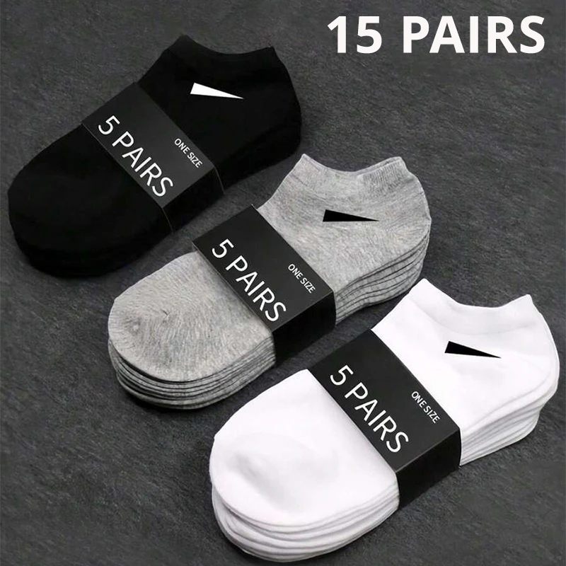 5/10/20/30 paar unisex casual effen kleur bootsokken dun ademend comfortabel anti geur zweetabsorberende enkelsokken voor mannen vrouwen