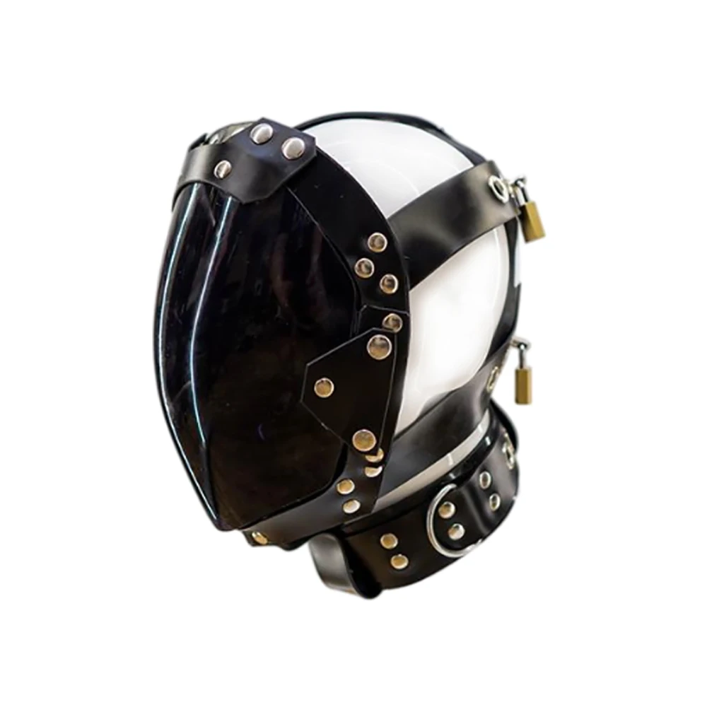 

(DM9186) Pure hand made 100% natural Latex head harness bondage fetish banding mask accessory equipment fetish wear