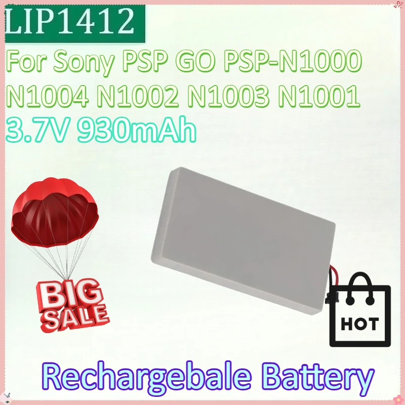 

Newly upgraded Handheld Game Console Battery Pack LIP1412 3.7V 930mAh for Sony PSP GO PSP-N1000 N1004 N1002 N1003 N1001