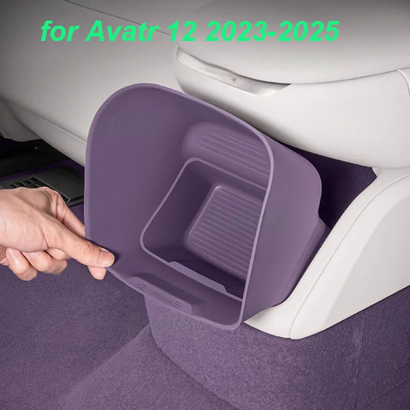 

Car Rear Air Outlet Storage Box for Avatr 12 2023-2025 Armrest Air Conditioner Silicone Trash Can Interior Accessories
