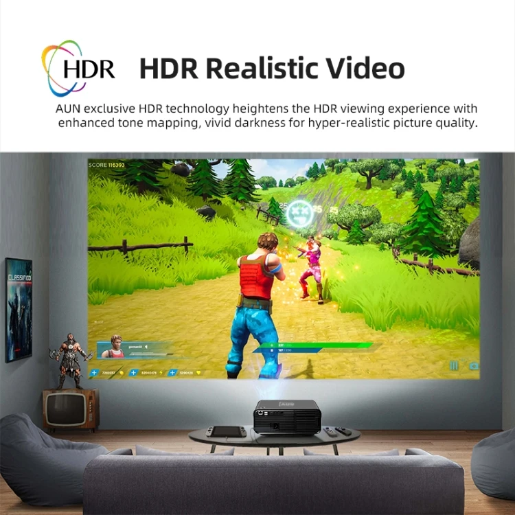 2025 جودة عالية AUN U001 4K 18000 لومن مسرح منزلي محمول أندرويد 11 LED HD جهاز عرض رقمي صندوق التلفزيون #1