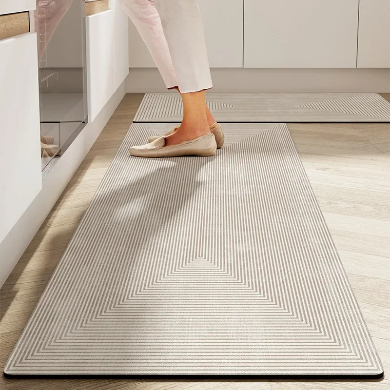 

Non-slip Kitchen Floor Set Absorbent Long Rug Wabi-sabi Style Quick-drying Carpet Home Decor Large Size Bathroom