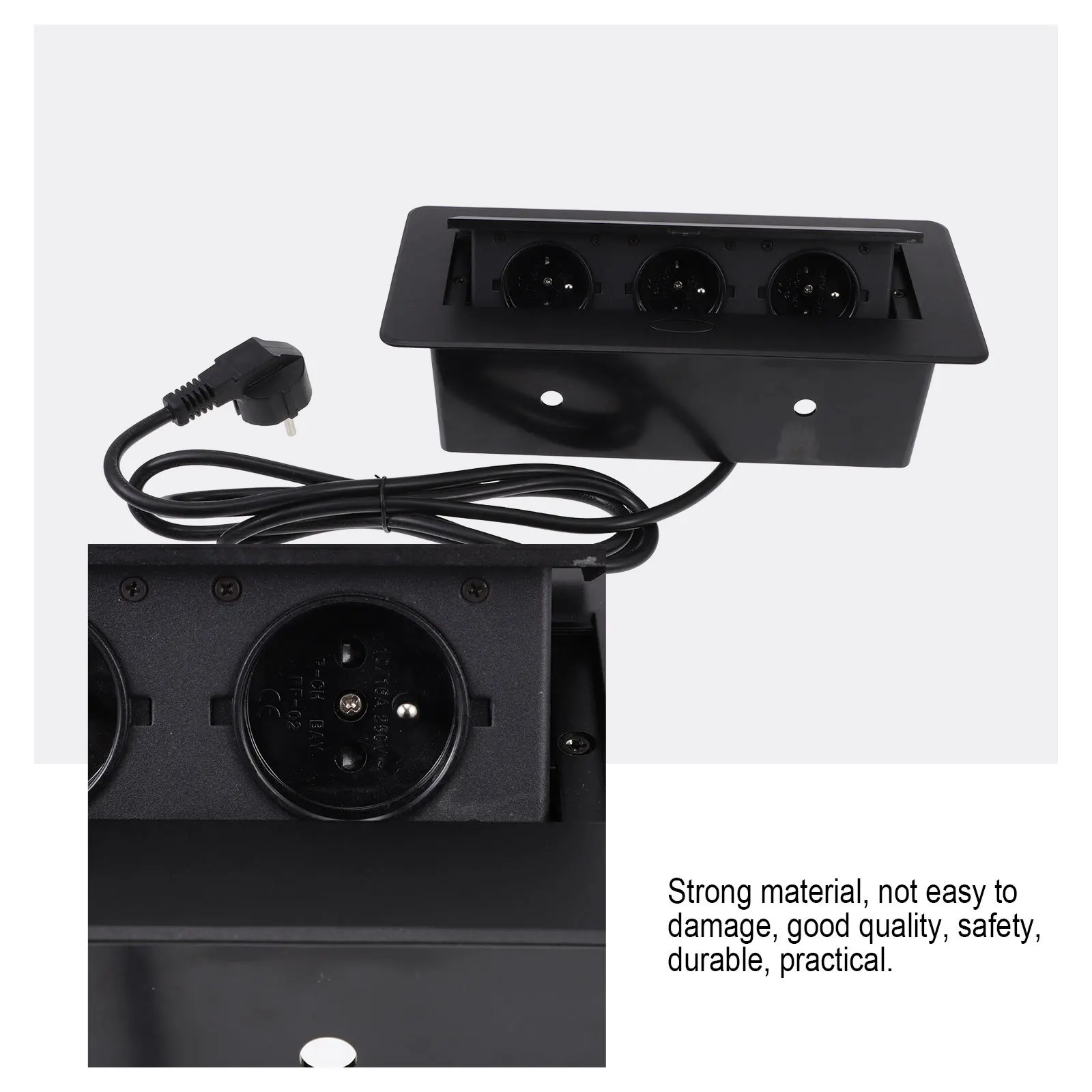 

1Pcs Desktop Socket Efficient Zinc Alloy Charging Socket Durable Safe Power Outlet Multi-Purpose for Smartphone Tablet