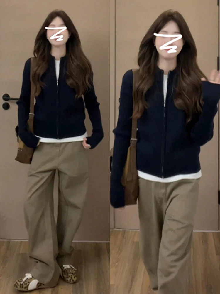 

Свитера Джемперы Кардиганы Женские Хлопковые Женские Мериносовые Шерсти Металлические Пуговицы Обычная Кройка BF Y2K Мягкие Практичные Профессиональные Легко Тонкие