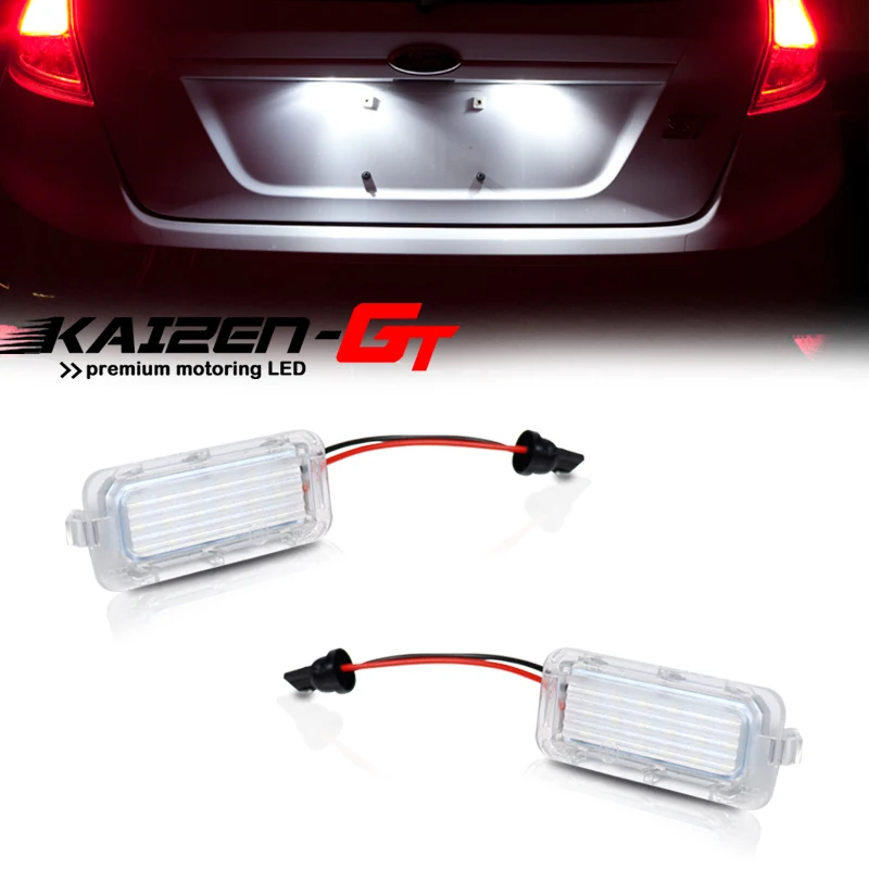 Error Free Car Xenon White LED License Plate Lights For Lincoln MKC For Ford Fusion Escape Explorer Fiesta Rear Number Lights