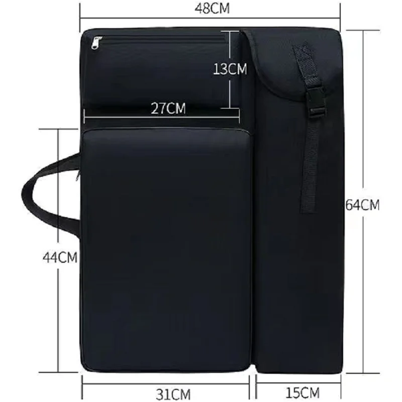Borsa artistica impermeabile Zaino per esami artistici Borsa per immagini Studente Stoccaggio multifunzionale Tavolo da disegno 4K 64X48CM