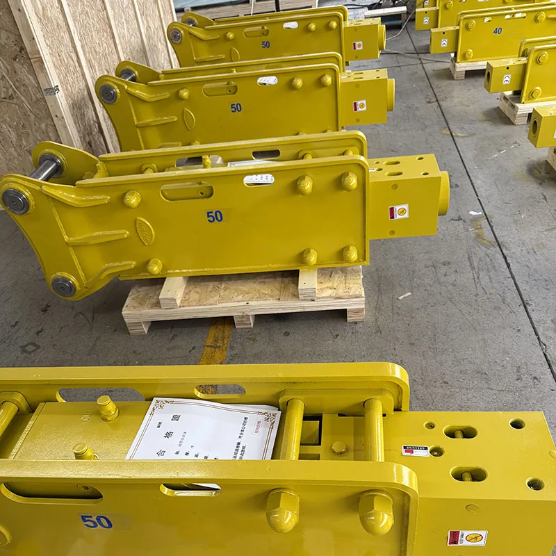 Side  Hydraulic Rock Breaker Jack Hammer, Excavator Attachment Fit Doosan Digger Stone Crushing Site Equipment