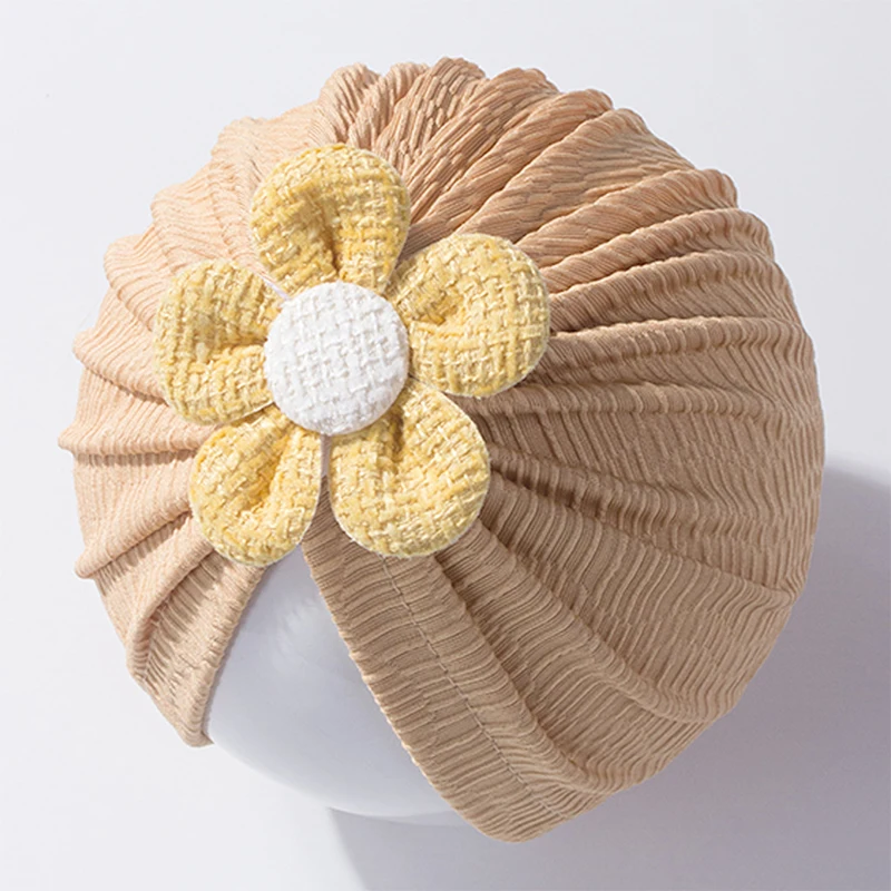 

Baby Girl Headwraps Newborn Elastic Flower Toddler Turban Hat Kids Beanie Soft Bonnet Cap Children Hair Accessories