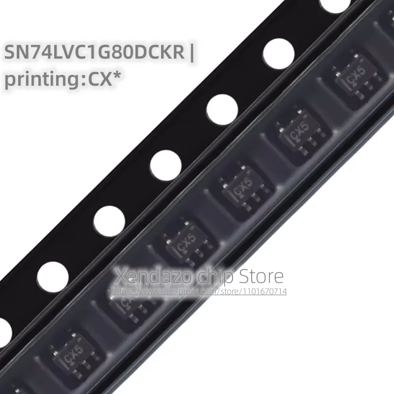 10pcs/lot SN74LVC1G80DCKR printing CX* CX5 SC-70-5 package Single channel positive edge triggered D-type trigger chip