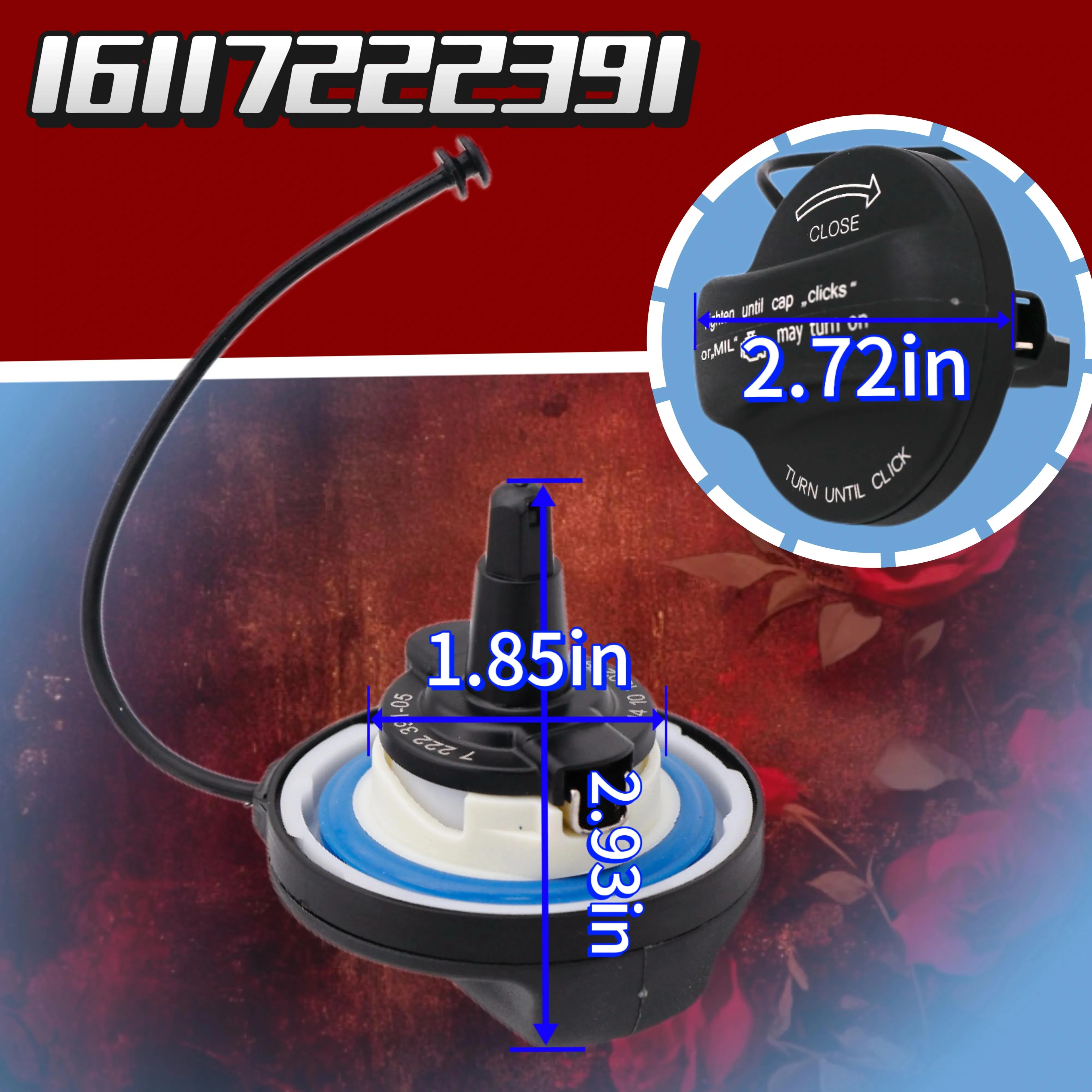 Gas Cap Fuel Cap Tank Cover for MINI Cooper BMW F10 F11 F20 F30 E65 E83 E39 E46 E60 E90 Z4 F01 F02 F07 M3 M4 M5 M6 16117222391