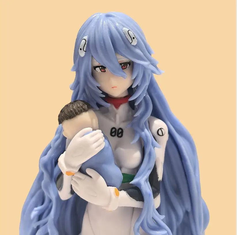Neon Genesis Evangelion Figur: Kniende Langhaarige Rei Ayanami, Anime-Modellstatue & Schreibtisch-Dekoration – Detail 12