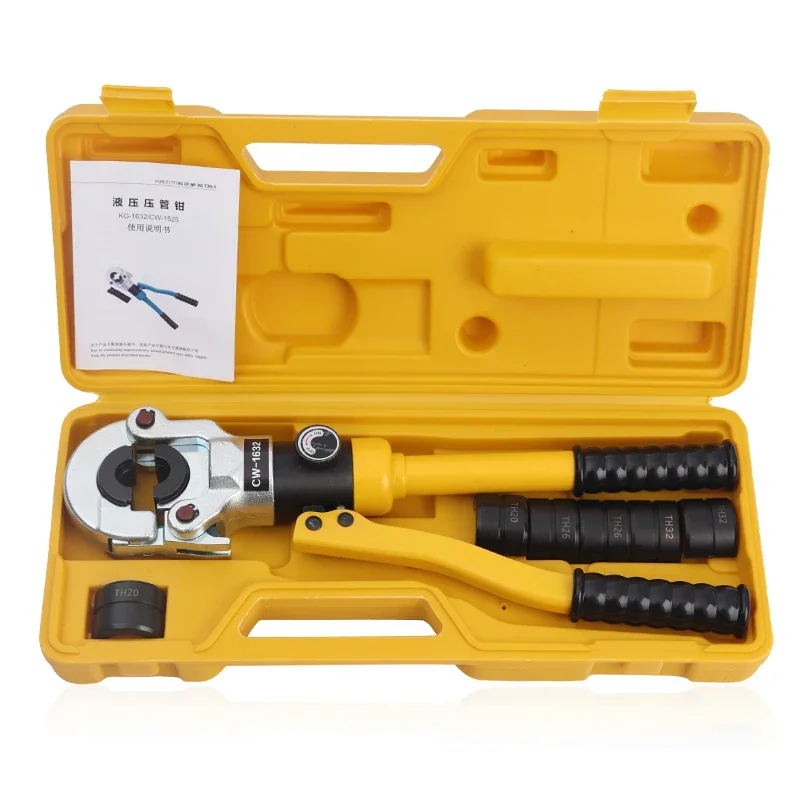 أدوات تجعيد الأنابيب الهيدروليكية Pex CW-1632 أدوات الضغط على السباكة GC-1632، أنابيب الفولاذ المقاوم للصدأ والنحاس مع TH، U، V، M، VS، VAU