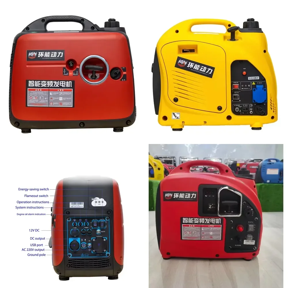 Camping Inverter 2kVA Silent Petrol Generator for House / 2.5kW Car Charging Range Extender Mini Portable Generator