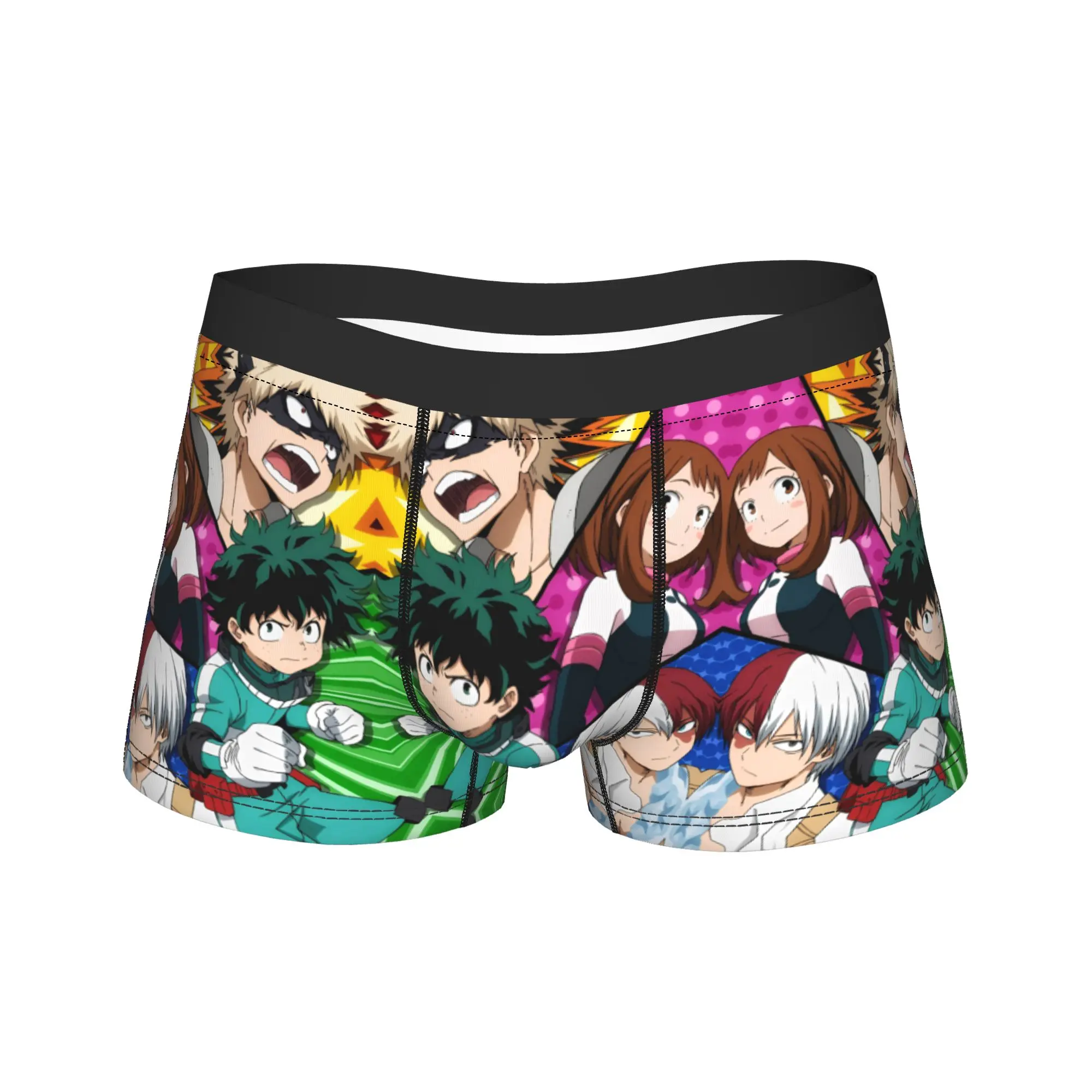 

My Hero Academia Underwear Man Panties Custom DIY Breathable Boxershorts Quality Shorts Briefs Large Size