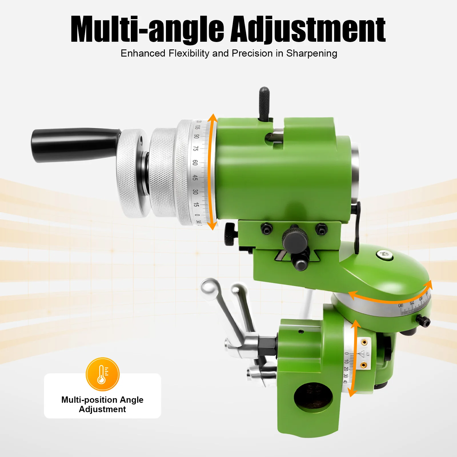 Universal Grinding Machine Holder, Knife Sharpener Holder, U2 Model Holder Assembly, 25mm, Precision Adjustment, Durable Cast Iron, Accurate Scale, Adjustable Knob for Sharpening