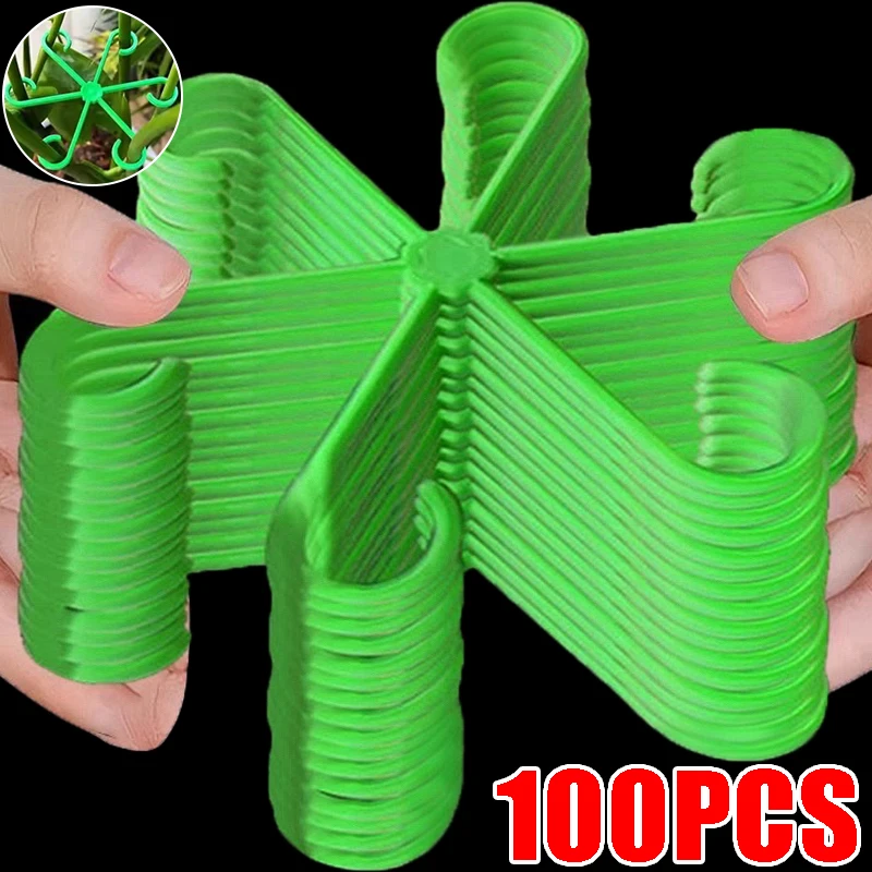 

Flower Plant Stem Support Stakes Climbing Houseplant Stand Frame Plastic Garden No Stake Hoops Indoor Plant Holder Rack Trellis