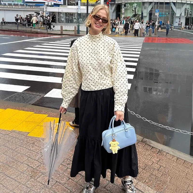 Tops Overcoat Jacket Woman Spring Sweet Sense of Design Wave Point Short New Comfortable Brief Leisure Minority Individuality