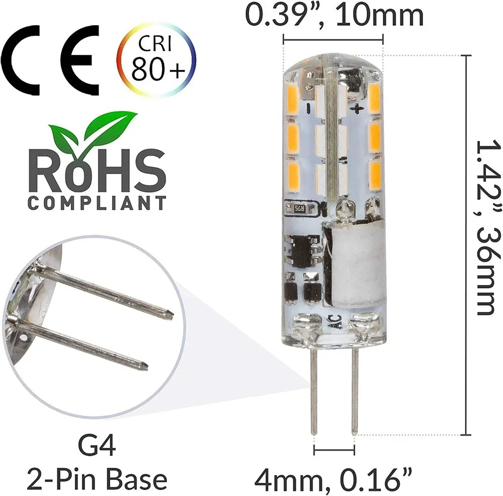 10PCS G4 Led Bulb 2W 3W 5W 6W 7W 9W AC 220V 3014SMD 2835SMD Silicone Lamp Warm White/White l 360 Degree Angle LED Light