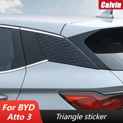 For Byd Atto 3 Version Rear Window Blinds Black Knight Rear Window Triangle Decorative Paste Appearance Modification accessories