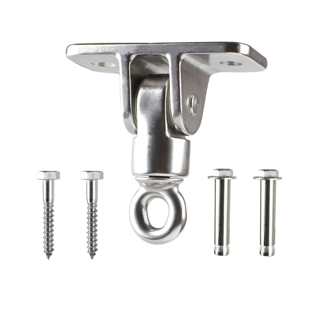 304ステンレス鋼スイングハンガーフック天井フックトレーニングキットスイベルプレートリングヘビーデューティーハンギングスナップフック