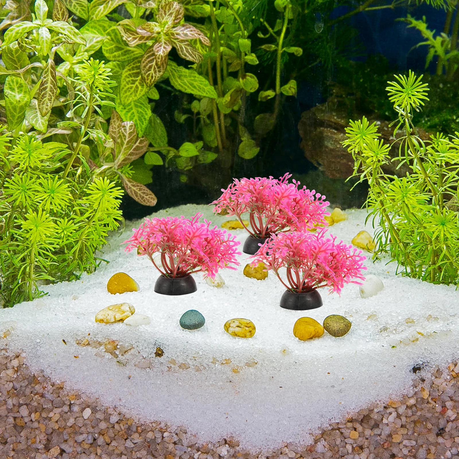 

20 Pcs Aquatic Decoration Aquarium Fake Plants Fish Tank Accessories Artificial Grass Decorations