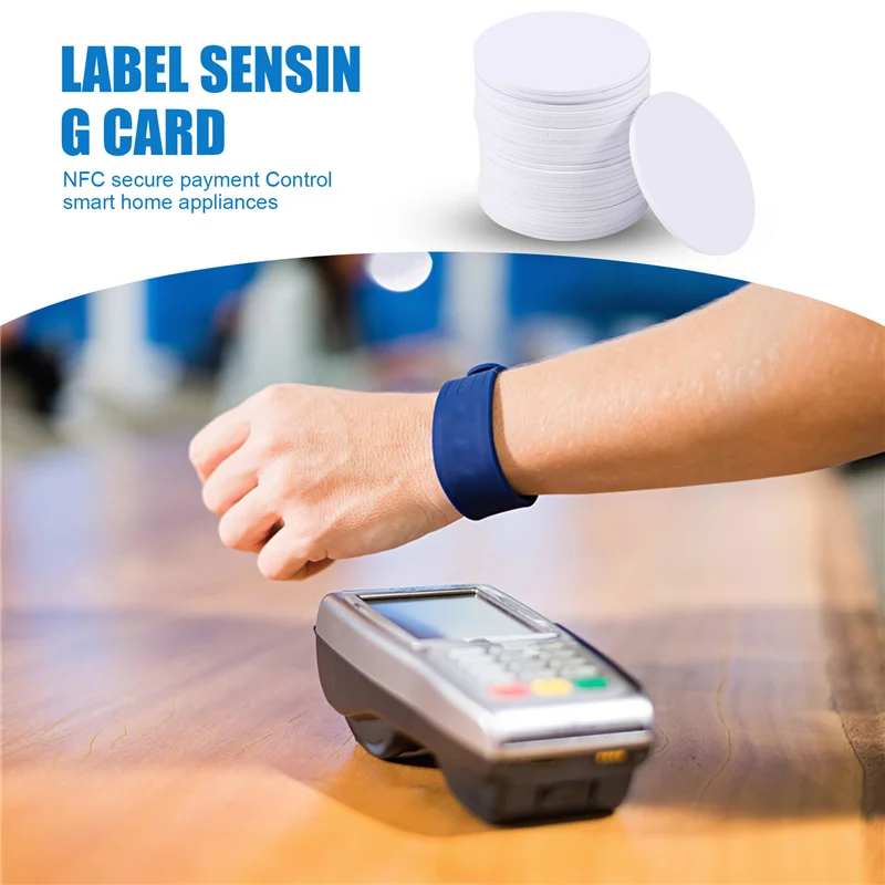 B24B für Ntag215 NFC-Tags, leere PVC-Münzen-NFC-Karten, kompatibel mit allen NFC-fähigen Mobiltelefonen und Geräten – (30 Stück)