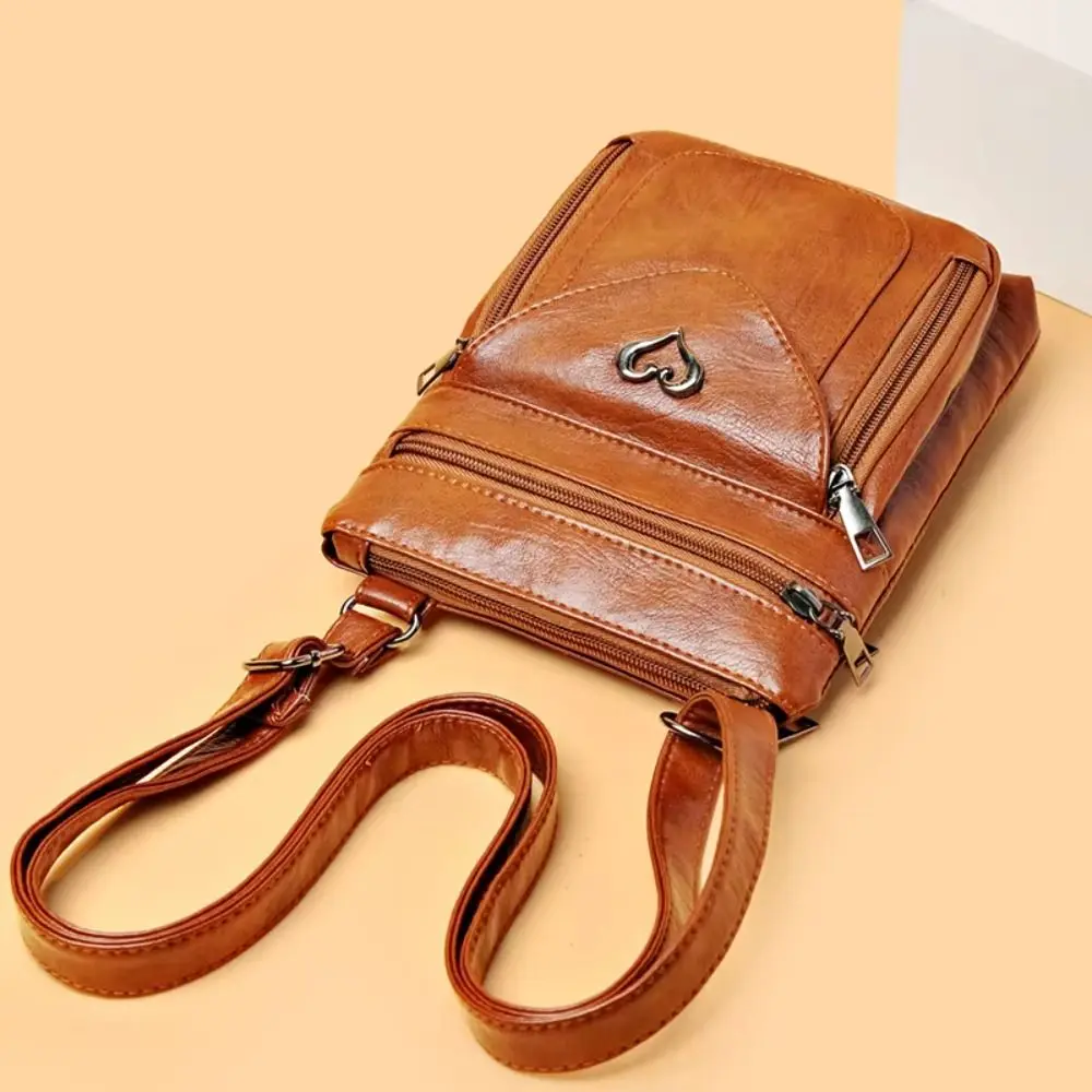 

Wallet Pouch Three-layer Crossbody Phone Bag Waterproof Retro Phone Chest Bag Large Capacity Charming Messenger Bag Girls