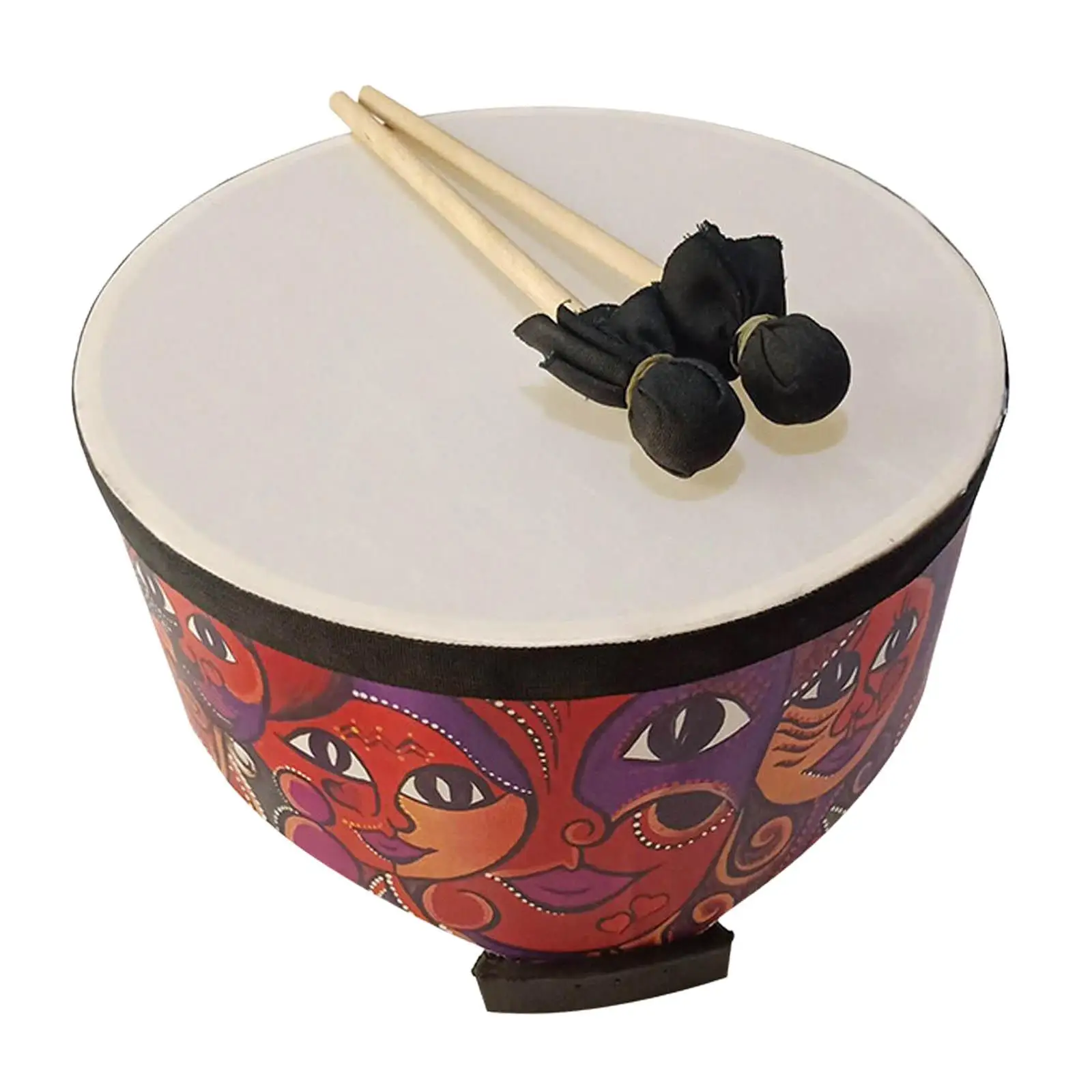 Wooden Ground Drum Educational Gift Developing Musical Talents Rhythm for baby