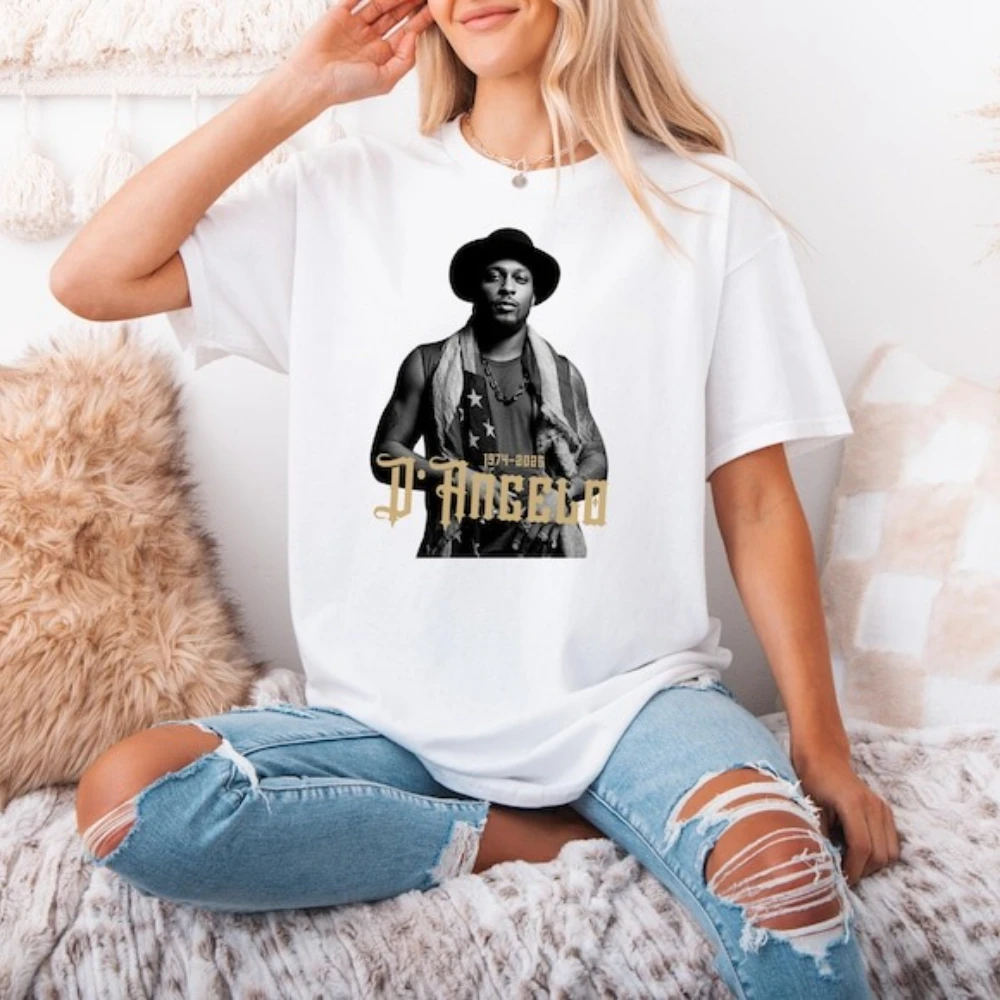 

D'angelo TShirt RIP Legend Music T-Shirt 90s R&B Soul Legend Memorial Tee Man Women Fans Streetwear Love in Memory Clothing