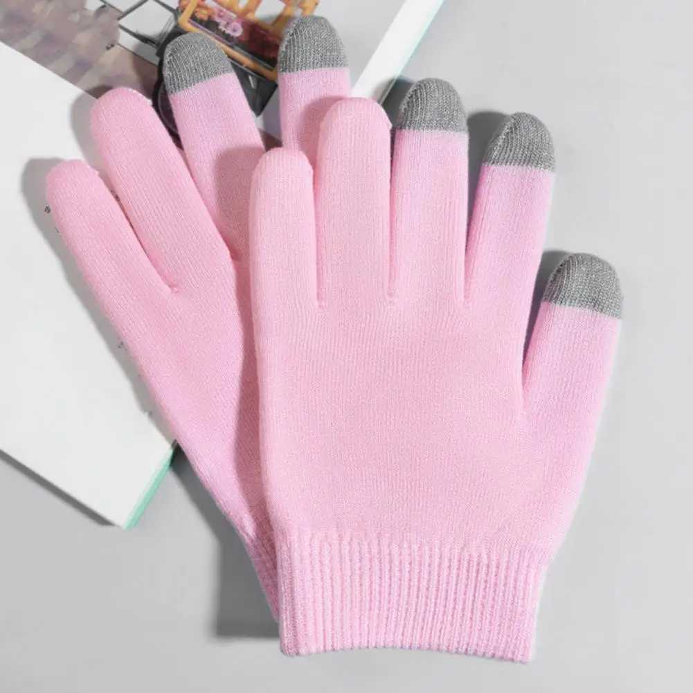 Luvas de mão anti-scura luvas de algodão reutilizáveis luvas de gel hidratante reutilizáveis para pele seca mistura de algodão touchscreen cuidados com as mãos