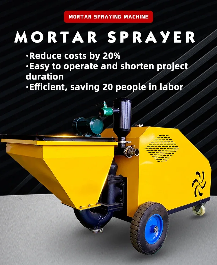 High quality 220v 380v automatic electric wall concrete cement plastering mortar plaster spraying machine