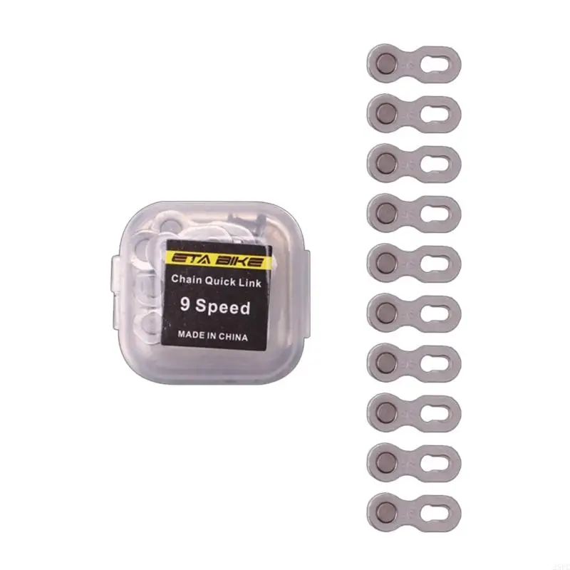  10Pcs Rustproof Stainless Steel Bicycles Chain Fastener Bike Chain Connectors Suitable For 6/7/8/9/10/11/12 Speed Models