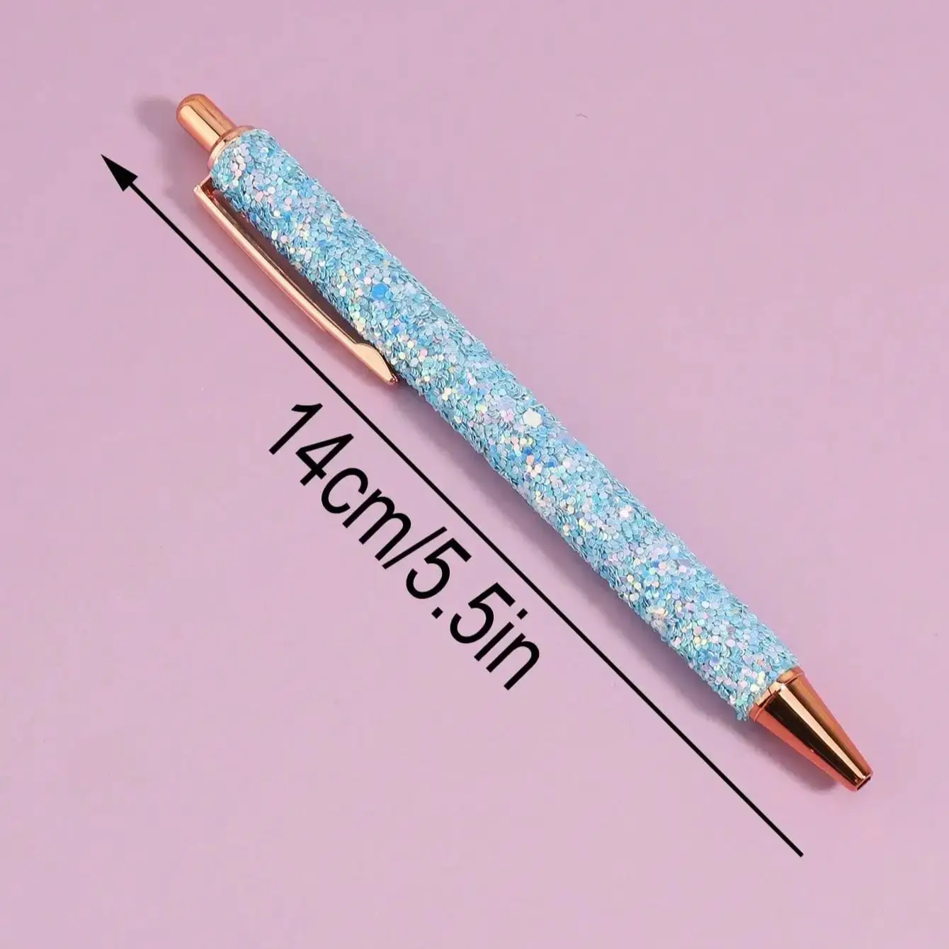 Glitter Click Sparkle Ballpoint Pens for Writing, Cute Novelty Pens Gift for Women Girls School Office Supplies