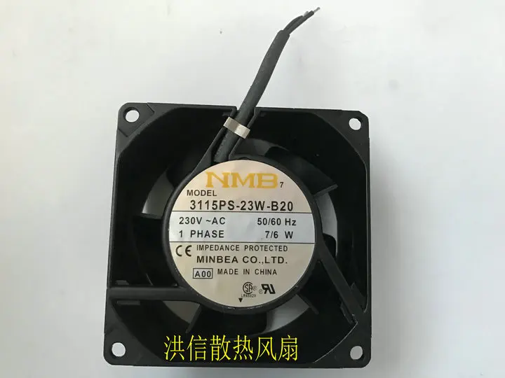 

NMB 3115PS-23W-B20 AC 230 В 7 Вт 6 Вт 80x80x38 мм 2-проводной охлаждающий вентилятор для сервера