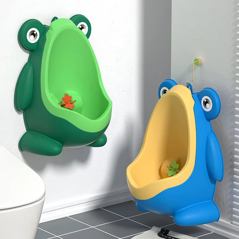 Cute Frog Potty Training Urinal Boy With Fun Aiming Target, Toilet Urinal Trainer, Children Stand Vertical Pee Infant Toddler